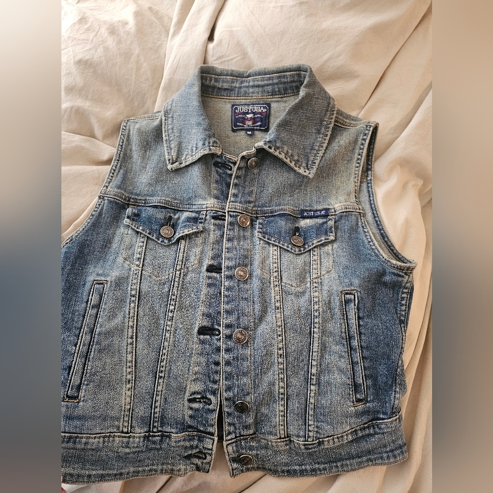 Light Blue Denim Vest